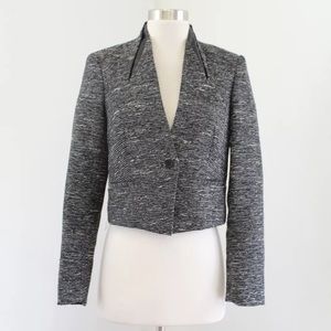 Vince Camuto Cropped Metallic Tweed Jacket